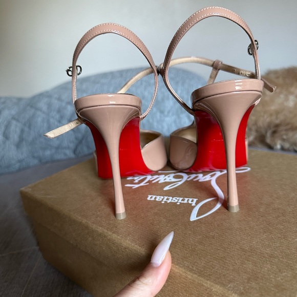 Brand new Nude Louboutin Me Pam 100 Patent - Picture 7 of 13